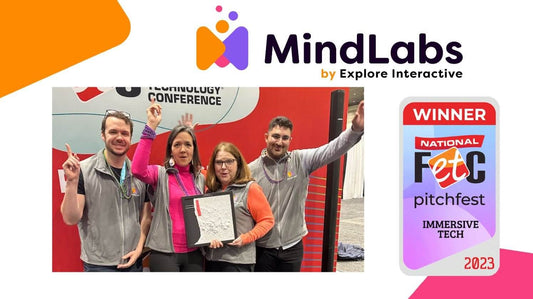 Mind Labs team celebrates after winning FETC national pitch competition