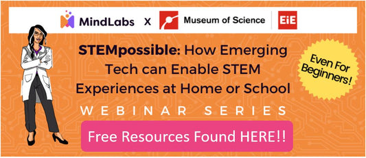 Flyer for FREE resources from our STEMpossible webinar series