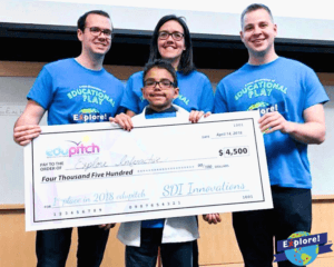 Explore Interactive wins 1st at Edupitch competition in Lafayette, Indiana.