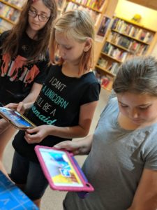 STEM Girls Playing Educational game